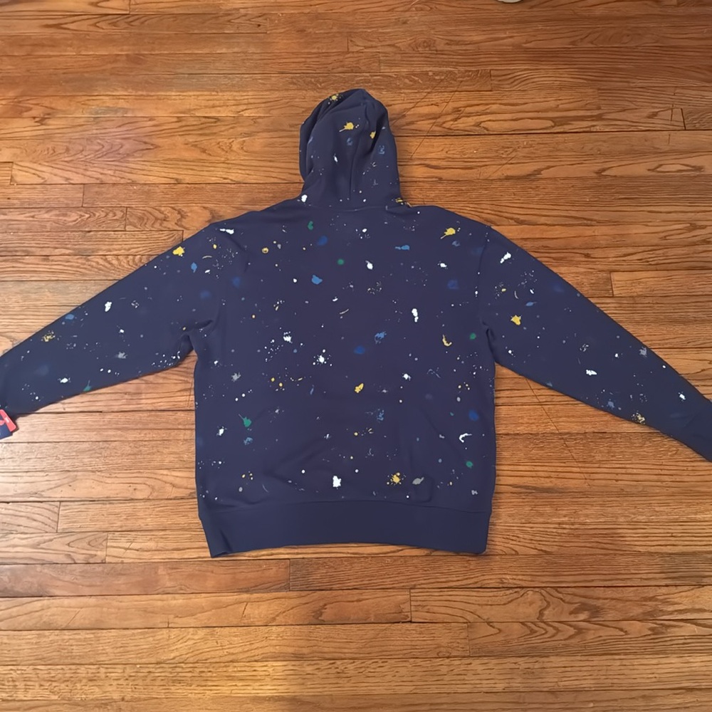 Champion Navy Hoodie with Paint Splatter - Picture 6 of 6